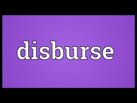 Disburse Meaning