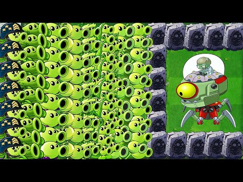 Plants VS. Zombies 2: All Pea GREEN Power-up Vs ZOMBOT