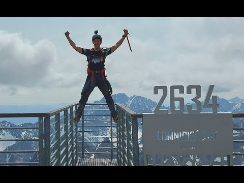 Łomnica drogą normalną. Tatranska Łomnica, Skalnate pleso, Tatry wysokie 4K