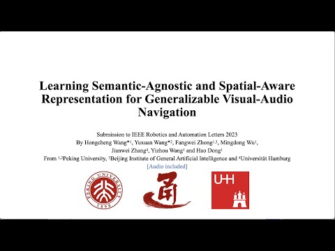 Learning Semantic-Agnostic and Spatial-Aware Representation for Generalizable VisualAudio Navigation