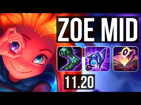 ZOE vs YASUO (MID) | Rank 5 Zoe, 9/2/8, Legendary | JP Grandmaster | v11.20