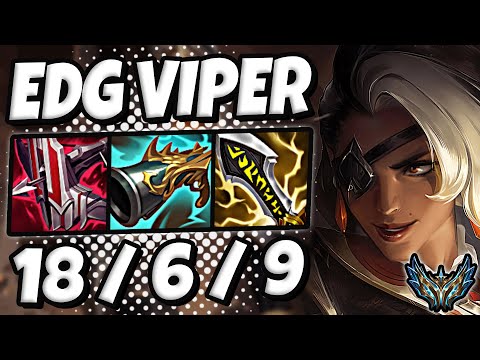 Samira vs Kaisa ADC [ EDG Viper ] Patch 12.18 Korea Challenger ✅