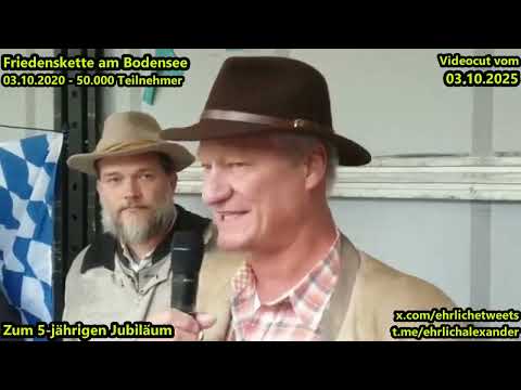 Jubiläum: am 03.10.2020, vor fünf Jahren, setzten wir ein Zeichen für den Frieden - am Bodensee.