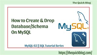 MySQL 02 : Create and drop database/schema