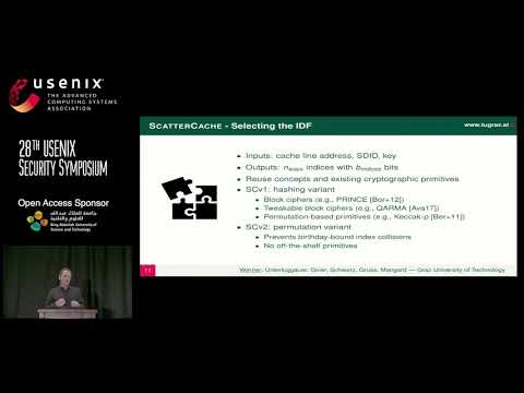 USENIX Security '19 - ScatterCache: Thwarting Cache Attacks via Cache Set Randomization