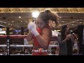 MARLEN ESPARZA SHOWS SPEED AND POWER DURING HER OPEN WORKOUT AHEAD OF SENIESA ESTRADA FIGHT