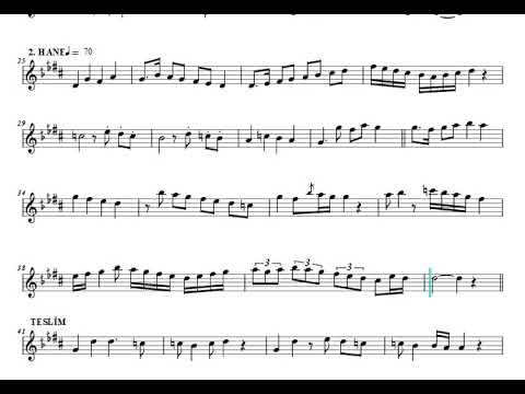 Şedaraban Peşrev - Refik Fersan (1) Nota Eşliğinde İcrâ (Ahenk: Sipürde Neyi - 1 Ses - G)