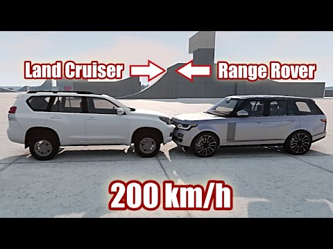 Range Rover vs Toyota Land Cruiser | Crash (200 km/h) / 2023