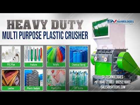 Hdpe Plastic Crushing Machine 500kg/h