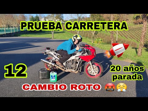 12 💚1ª PRUEBA EN CARRETERA con CAJA DE CAMBIOS ROTA😤 Proyecto Kawasaki ZXR 750 H1 20 años parada☠️