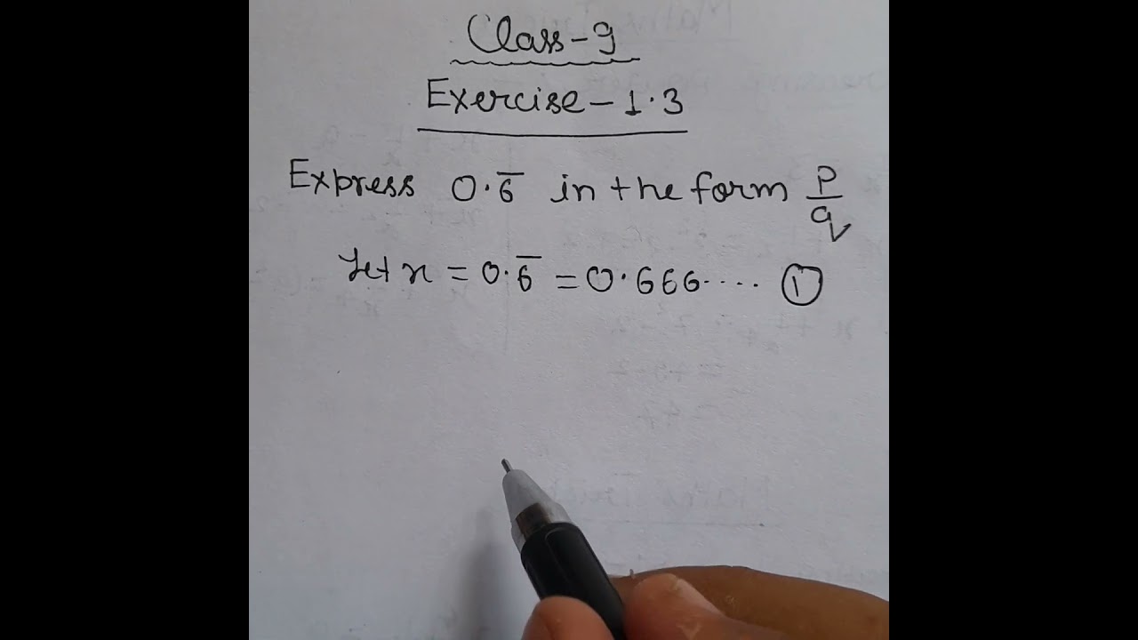 Express 0.6 bar in the form of p/q, where p and q are integers and q≠0. #decimals