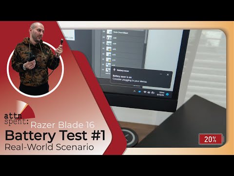 Razer Blade 16 Battery Test 1: Real-World Scenario - Remote Work