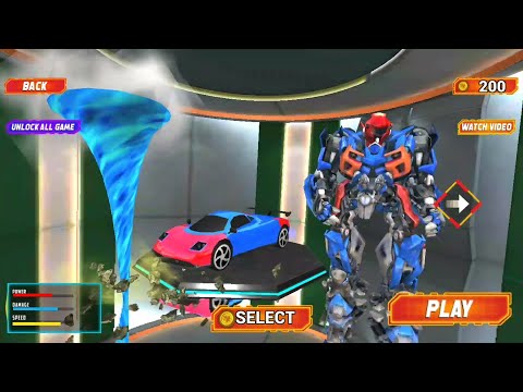 Grand Tornado Robot Car Transform. Monster truck robot car game