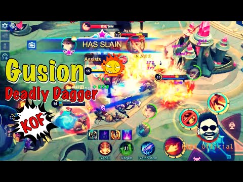 🔥Gusion KOF🔥 Deadly Dagger🔥 Maniac❓| MLBB