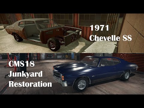 1971 Chevelle SS - Junkyard Restoration Gameplay Timelapse - Car Mechanic Simulator 2018 CMS18