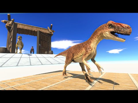 Run and Escape from TNT under the Bridge-That-Falls - Animal Revolt Battle Simulator