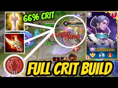 BEST FLORENTINO FULL CRIT BUILD INSANE DAMAGE | AoV | 傳說對決 | RoV | Liên Quân Mobile
