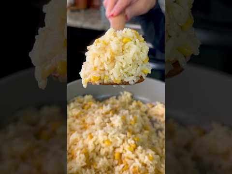 The Best Mexican White Rice with Corn Recipe Arroz Blanco Con Elote #shorts