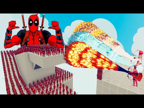 100x DEADPOOL + 2x GIANT vs 3x EVERY GOD - Totally Accurate Battle Simulator TABS