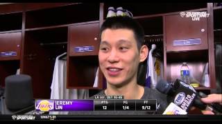 Jeremy Lin - Pistons vs. Lakers 3/10/15 Post Game Interview
