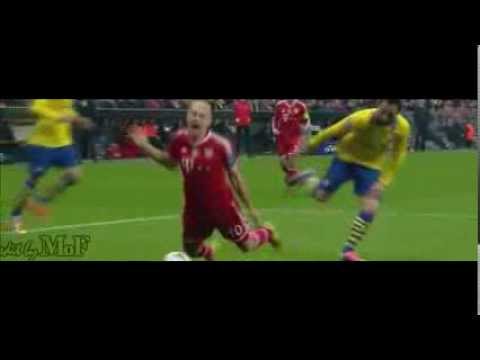 Arjen Robben's dive against Arsenal! 11/03/2014