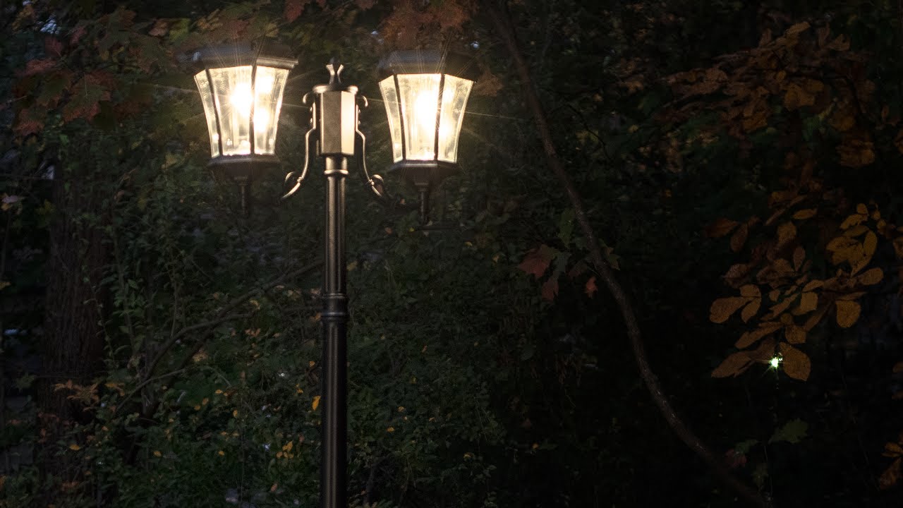 Video 1 Watch A Video About the Victorian Black LED 2 Lamp Solar Post Light