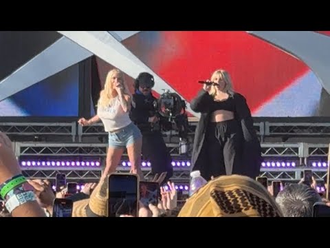 Renee Rapp and Kesha sing Tik Tok at Coachella Music Festival - April 14, 2024