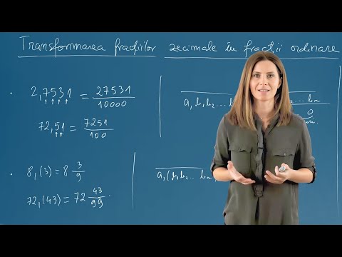 Transformarea fracțiilor zecimale în fracții ordinare - Matematica - Clasa a V-a
