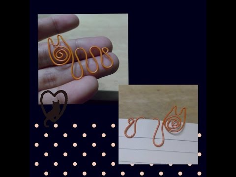 DIY wire cat bookmark
