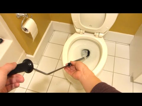 , title : 'How To Use a Toilet Snake Properly | Clogged Blocked Toilet Repair using Toilet Auger'
