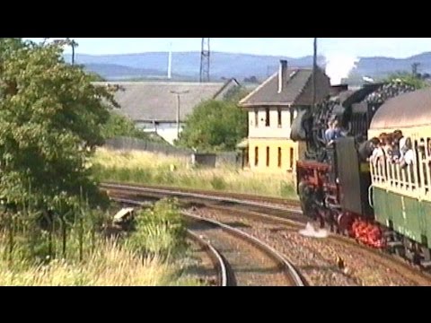 Dampfzugfahrt mit ex DR-Traditionslokomotive 41 1185 Eisenach - Meiningen  / Juni 1997