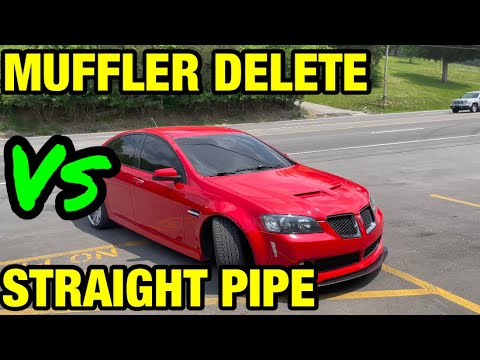CAMMED Pontiac G8 6.0L V8: MUFFLER DELETE Vs STRAIGHT PIPE!