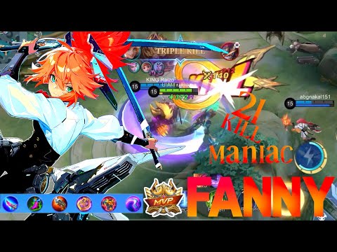 21 INSANE MANIAC  KILLS !!! MVP Fanny - TOP BEST BUILD
