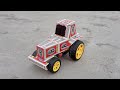 How To Make Matchbox Tractor At Home Diy Electric Tractor Toy