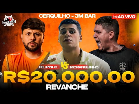 26/02 - FELIPINHO X MORANGUINHO - REVANCHE - SINUCA AO VIVO EM CERQUILHO SP - NARRAÇÃO JOÃO