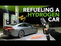 How To Fuel A HYDROGEN Car Toyota Mirai 182 Hp POV Drive