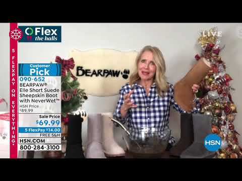 BEARPAW Elle Suede Sheepskin Boot with NeverWet