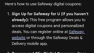 Safeway Digital Coupons How To Use