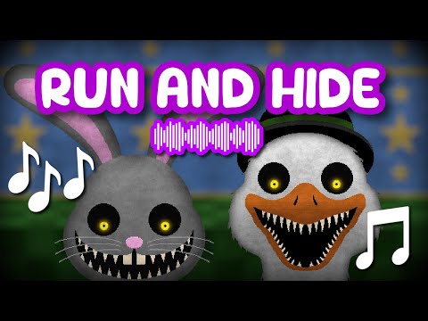 RUN AND HIDE 🎵 Lyric Video 🎵 Mr. Hopp's Playhouse Song