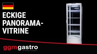 Vitrine réfrigérée 4 faces vitrées / Vitrine panoramique – 235 litres – 1 porte en verre – 4 étagères – Blanc