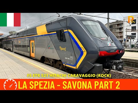 Cab ride La Spezia -Cinque Terre- Savona (Italy, Liguria) Part 2 to Savona train driver's view in 4K
