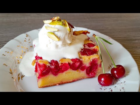 How to make the Easiest dessert for summer | Cherry Clafoutis Recipe 🍒🇫🇷