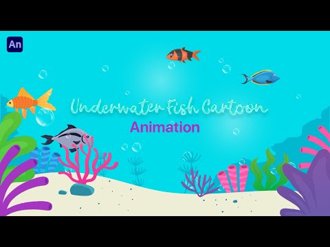 Under Water Fish Animation in Animate CC #animation #fishing #sea