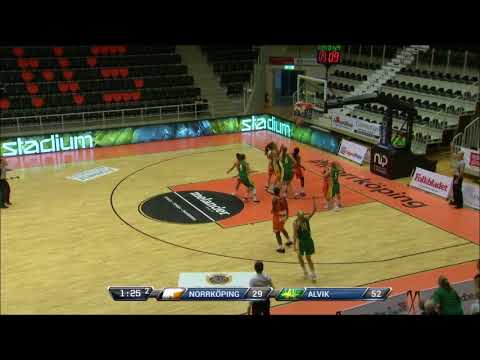 Highlights från Norrköping Dolphins - Alvik Basket 54-99 (Basketligan dam)