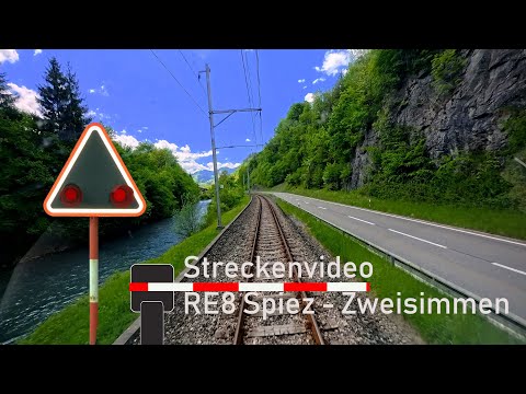 Führerstandsmitfahrt / cab ride RE8 Spiez - Zweisimmen  -  🚃 BLS RABe 535 Lötschberger 🌤️