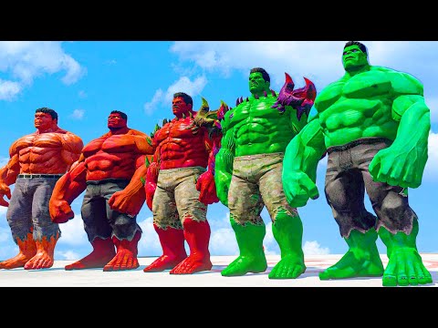 HULK CRASH | Team Hulk vs Red Hulk Army - What If