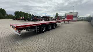 Semi-trailer platform K&auml;ssbohrer new and unused Heavy-Duty flatbed / 690cm extendable / steering baru | Gambar 4 - Autoline