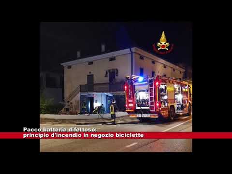 # Pacco batterie difettosa, principio d'incendio in negozio di biciclette 03.09.2019