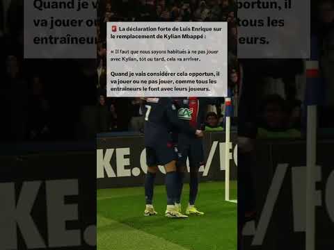 Luis Enrique sur le changement de Mbappé face à Stade Rennais. #luisenrique #mbappe #mbappé #foot