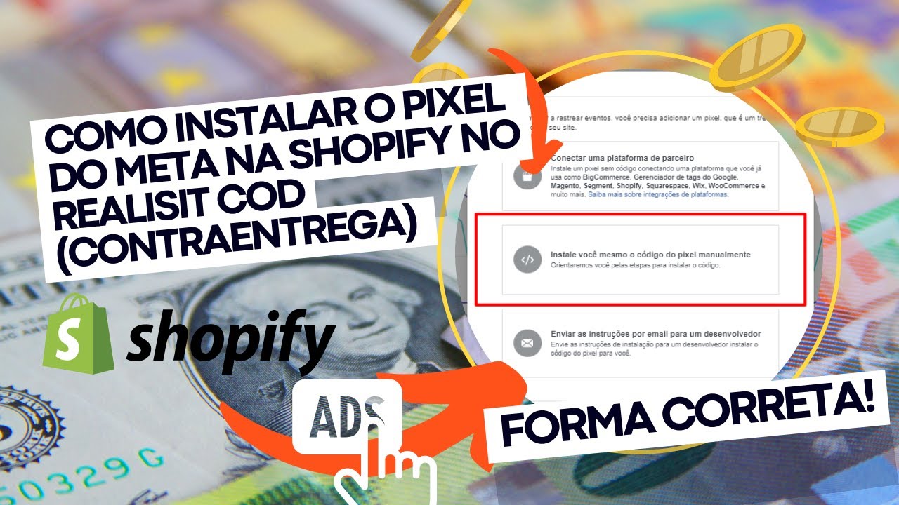 Como Instalar o Pixel do Meta(Facebook) Ads na sua loja Shopify (Realisit) Contra entrega em 2024